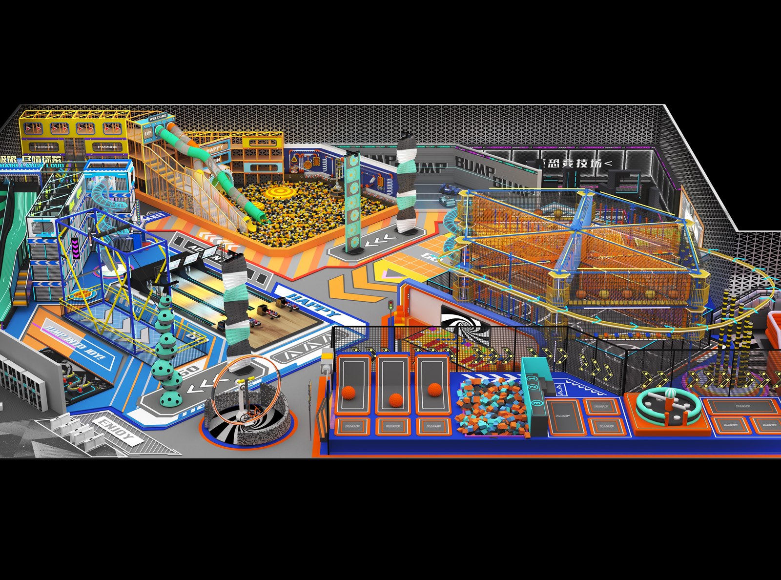 FEELKIDS indoor playground and trampoline park project cases preview