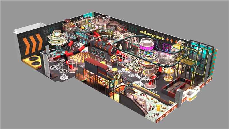 Custom indoor playground 3D layout concept